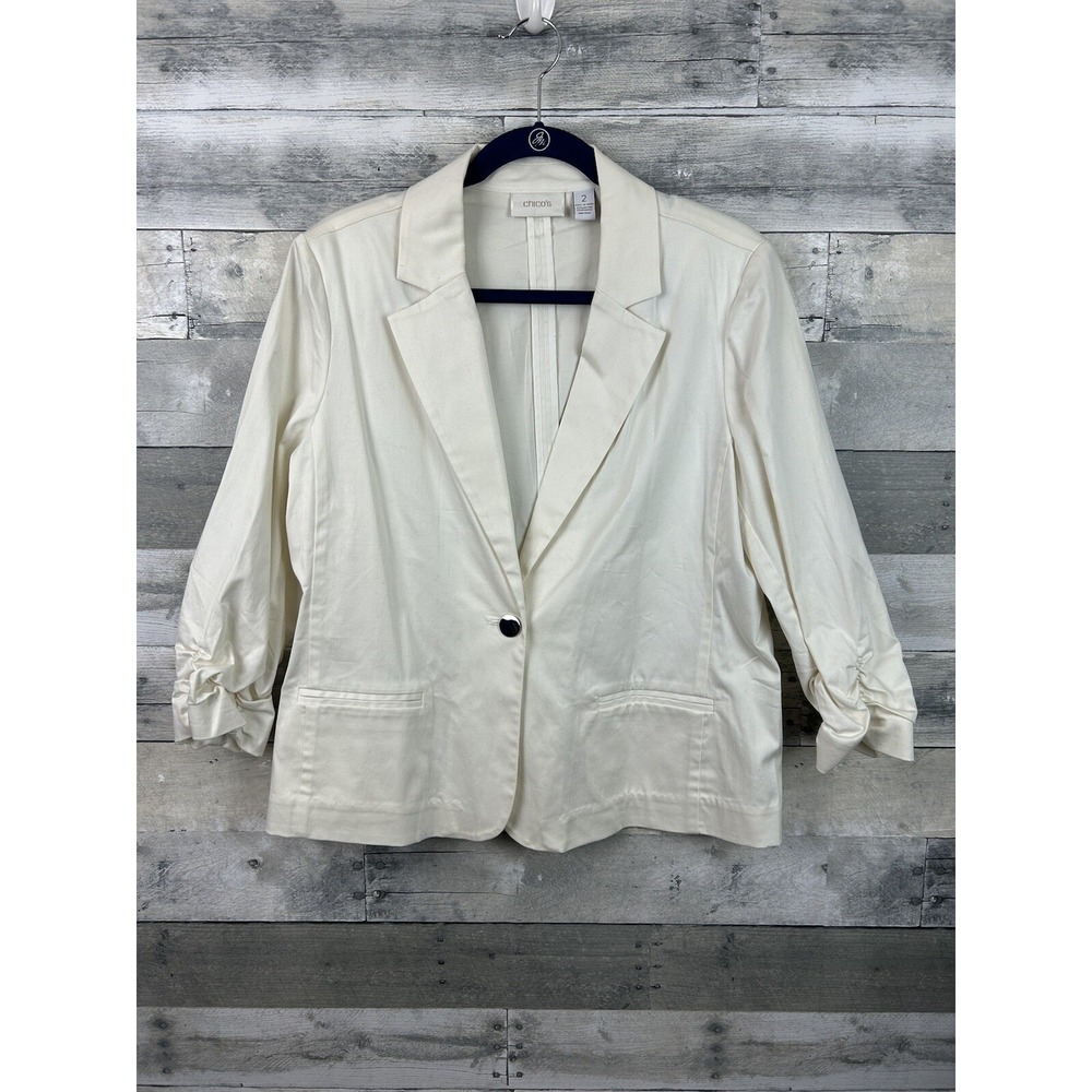 Chicos Women's 1 Button Long Sleeve Blazer
